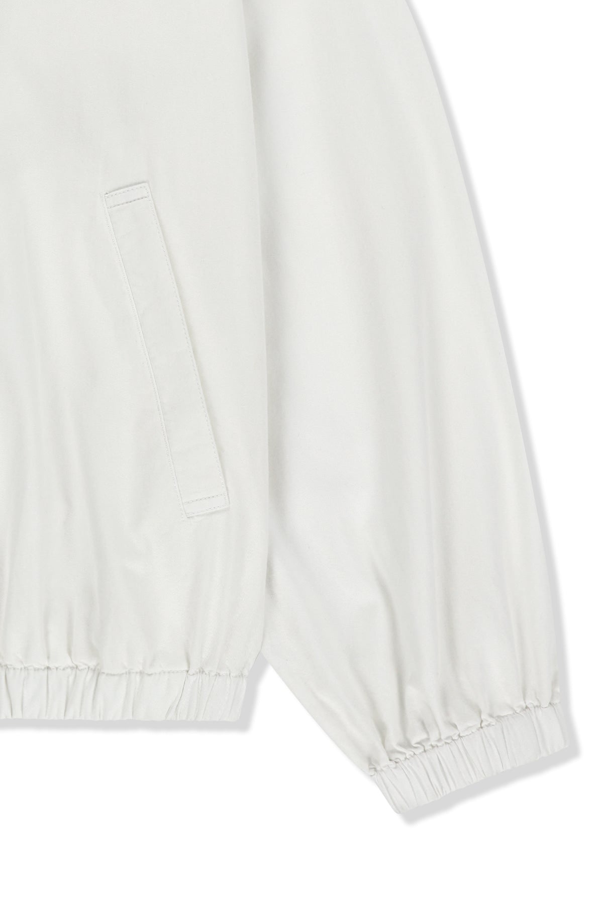 Matin Kim - Small Logo Cotton Zip Up Jumper (White) product image 5 | TRAB K-Fashion Australia