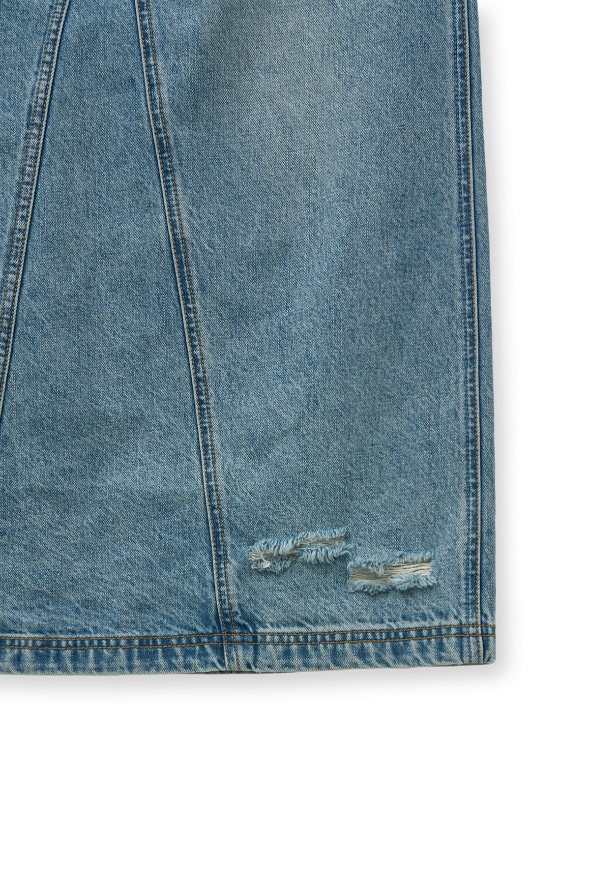 Matin Kim - Damage Point Long Denim Skirt (Blue) product image 4 | TRAB K-Fashion Australia