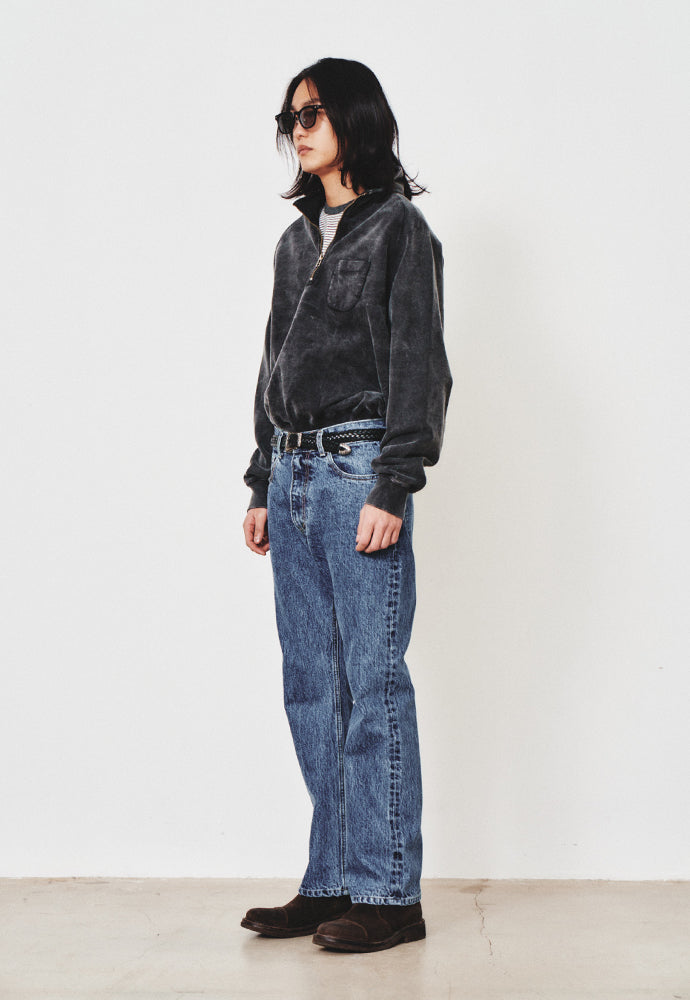 Art if acts - Garment Dyed Half Zipup Sweat (Faded Charcoal) product image 2 | TRAB K-Fashion Australia