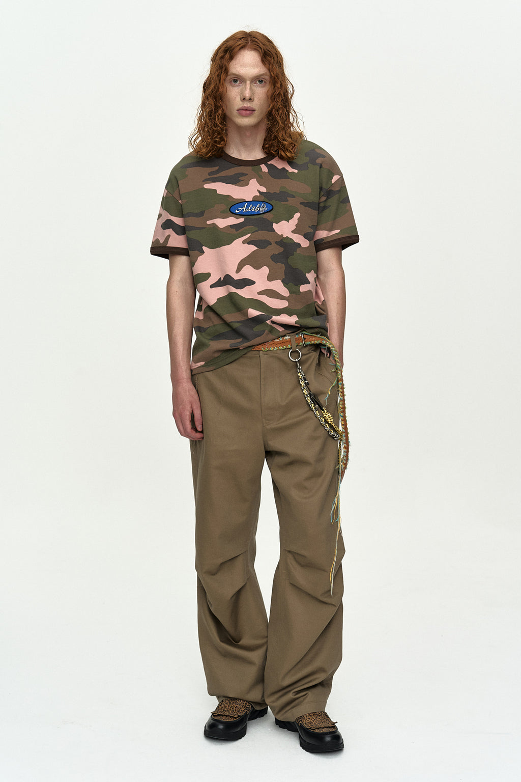 Andersson Bell - (essential) Camouflage Ringer T-Shirt (Pink Camouflage) product image 2 | TRAB K-Fashion Australia