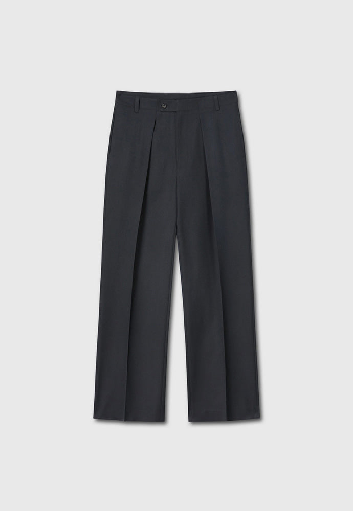 Tonywack - Wool Twill Pleated Wide Trousers (Carbon Grey) product image 6 | TRAB K-Fashion Australia