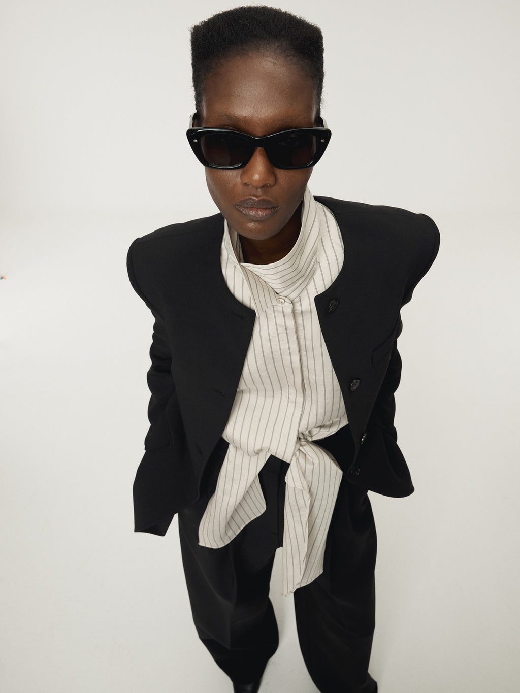 Recto - Double Layer Stripe Shirt (Pale Beige) product image 7 | TRAB K-Fashion Australia