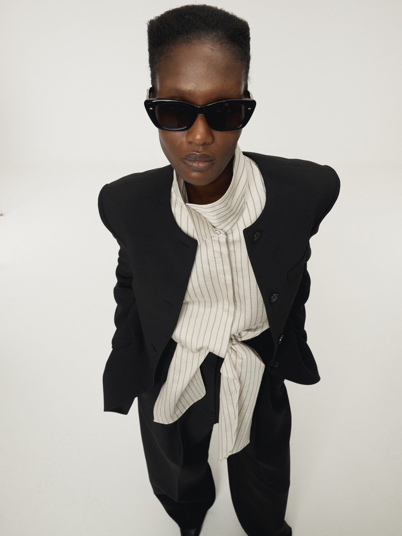 Recto - Double Layer Stripe Shirt (Pale Beige) product image 7 | TRAB K-Fashion Australia