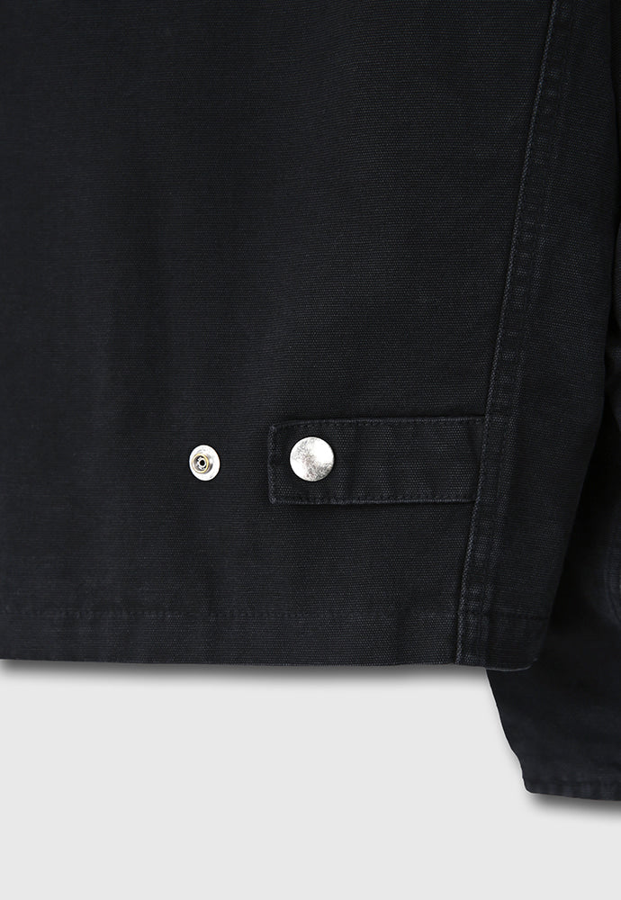 Tonywack - Leather Collar Garment-Washed Chore Jacket (Faded Black) product image 17 | TRAB K-Fashion Australia