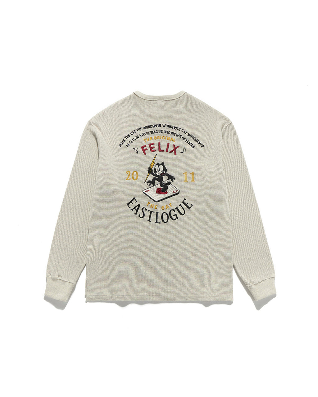 Eastlogue - Felix Souvenir Embroidered L.s T-shirts (Oatmeal) product image 1 | TRAB K-Fashion Australia