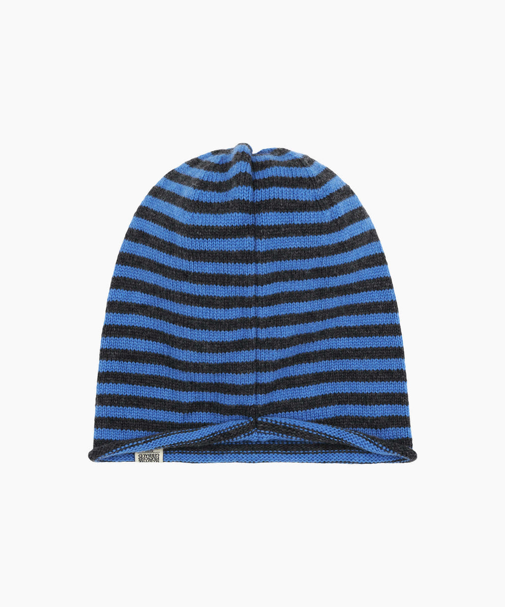 Marithe & Francois Girbaud - Micro Classic Logo Stripe Beanie (Blue) product image 4 | TRAB K-Fashion Australia