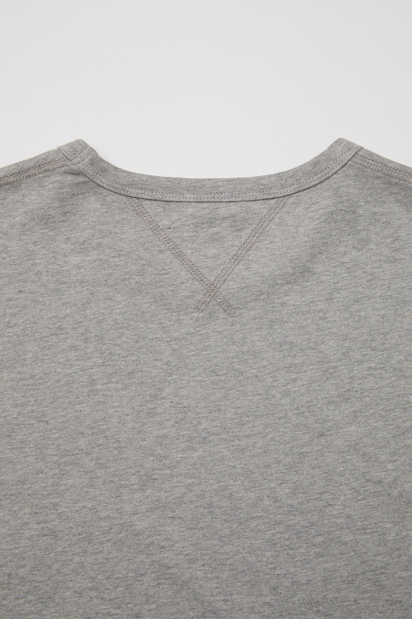 Coor - Chain Stitch Pointed Crop T-Shirt (Melange Gray) product image 6 | TRAB K-Fashion Australia