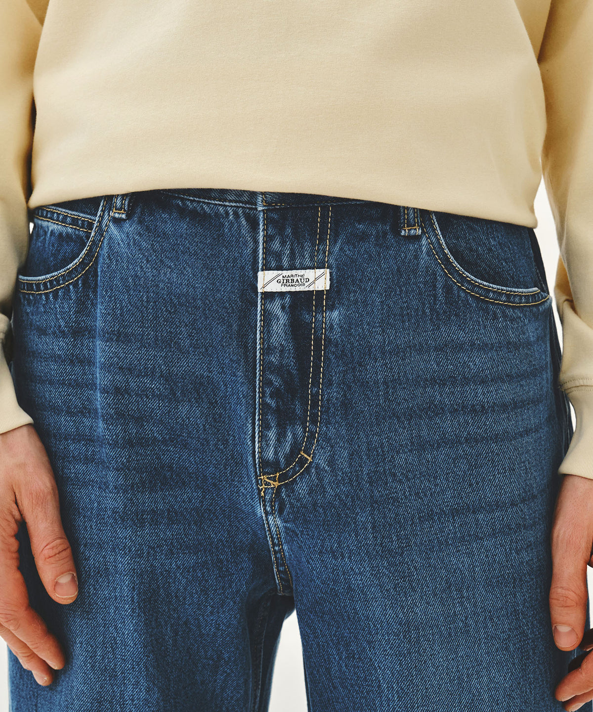 Marithe & Francois Girbaud - New M Slim Straight Denim Pants (Blue) product image 2 | TRAB K-Fashion Australia
