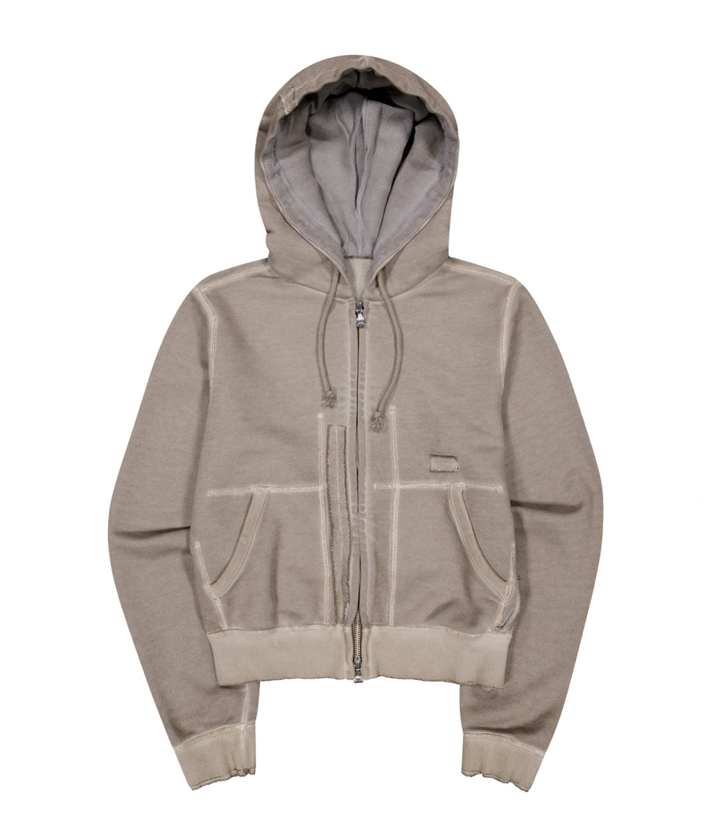 XLIM - Ep.8 Women 01 Hoodie Zipup (Washed Taupe) product image 5 | TRAB K-Fashion Australia