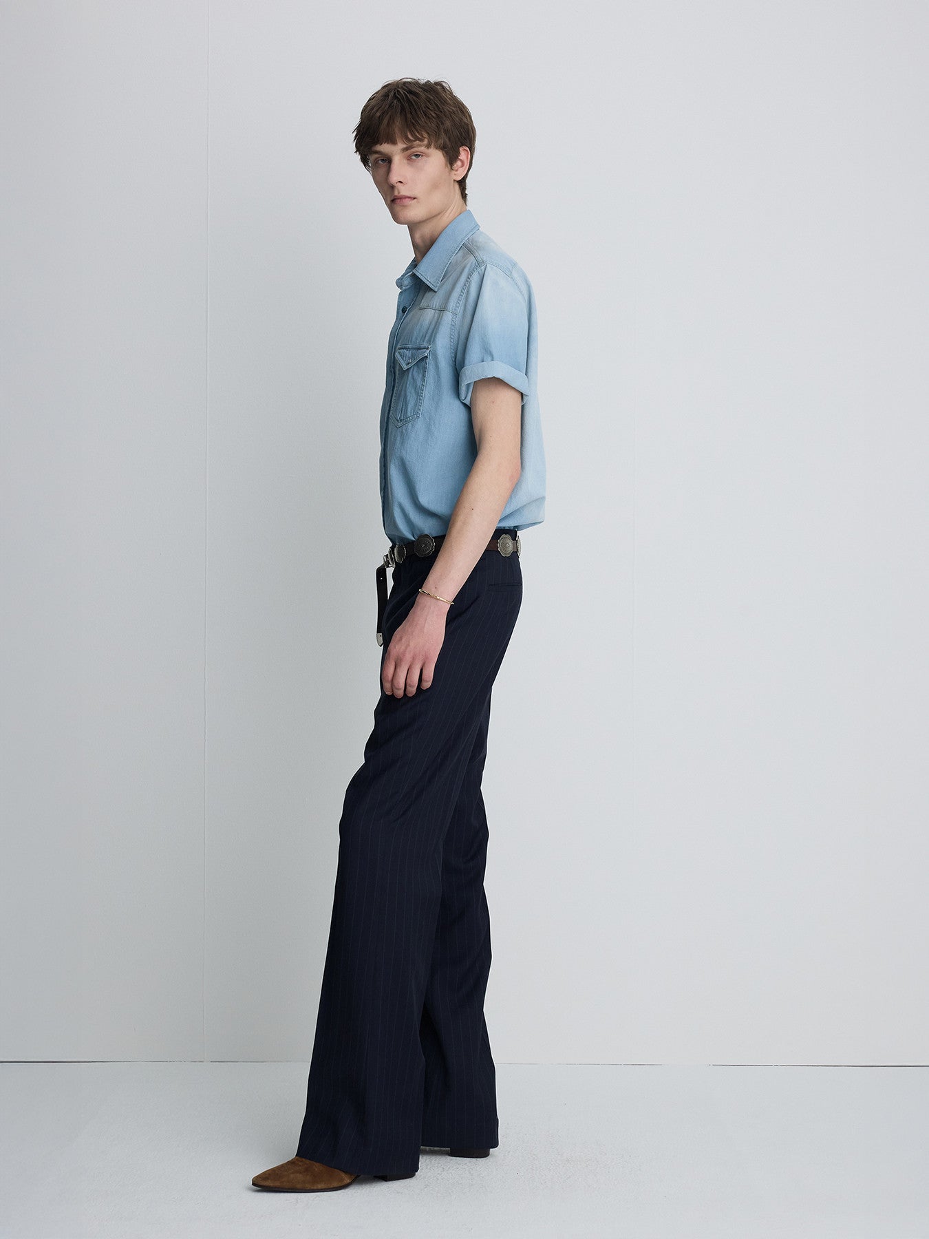 Tonywack - Vintage Denim Western Shirt (Light Washed Blue) product image 3 | TRAB K-Fashion Australia