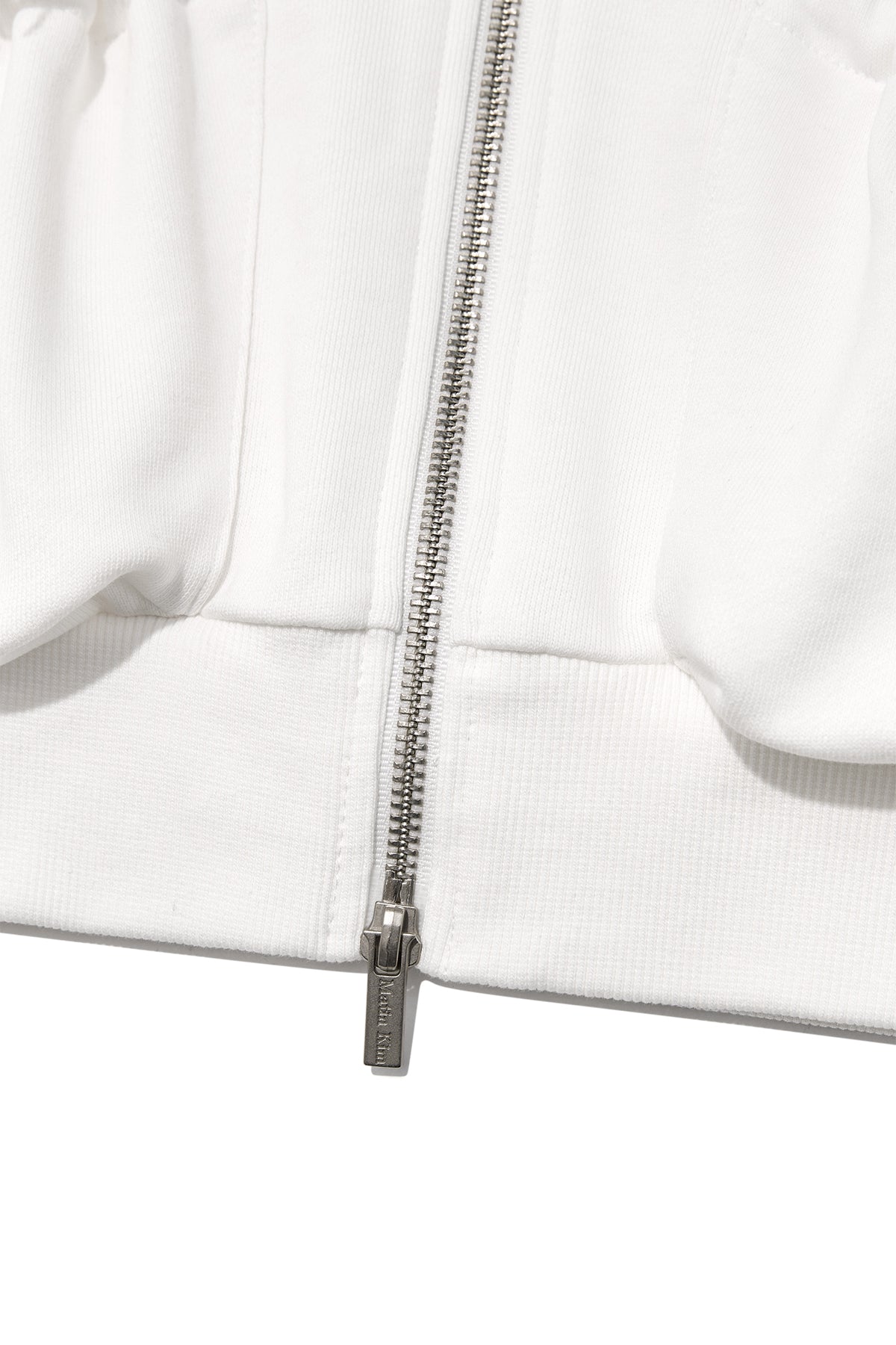 Matin Kim - Volume Pocket Crop Hoody Zip Up (White) product image 5 | TRAB K-Fashion Australia