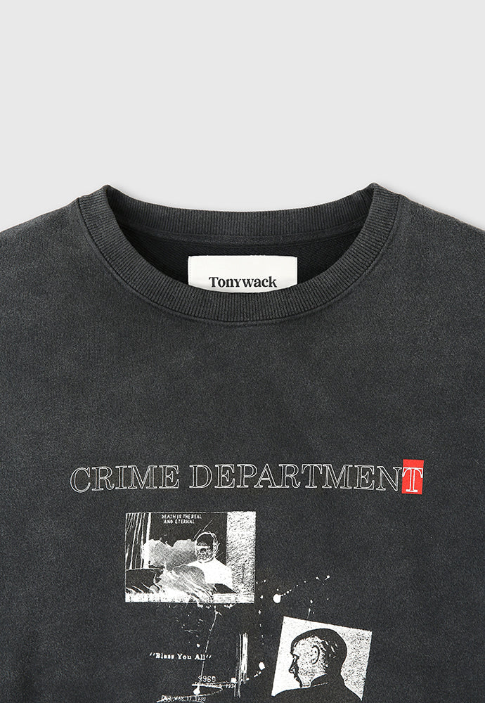 Tonywack - Crime Dept. Garment-Dyeing Sweatshirt (Faded Charcoal) product image 9 | TRAB K-Fashion Australia