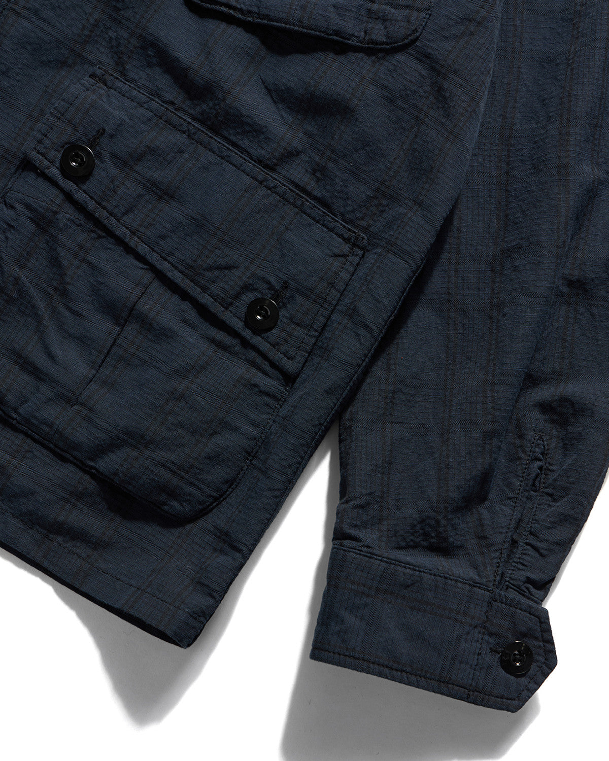 Eastlogue - Jungle Fatigue Jacket (Navy Linen Check) product image 8 | TRAB K-Fashion Australia
