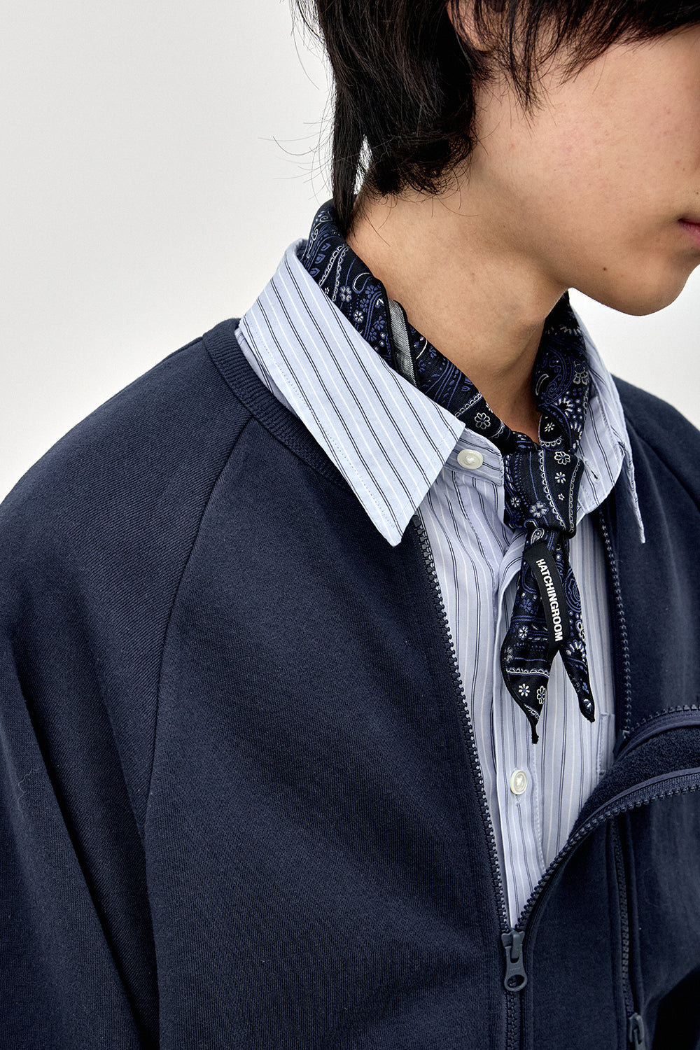 Hatchingroom - Paisley Bandana Scarf (Blue) product image 9 | TRAB K-Fashion Australia