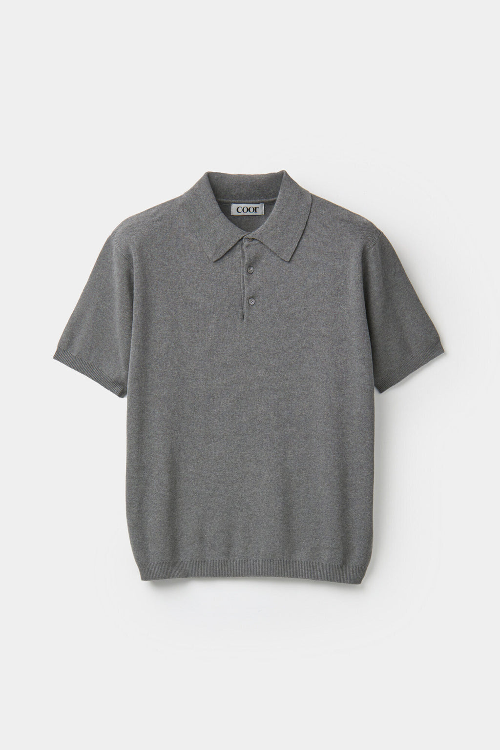 Coor - Compact Sandy Polo Knit (Charcoal Grey) product image 1 | TRAB K-Fashion Australia