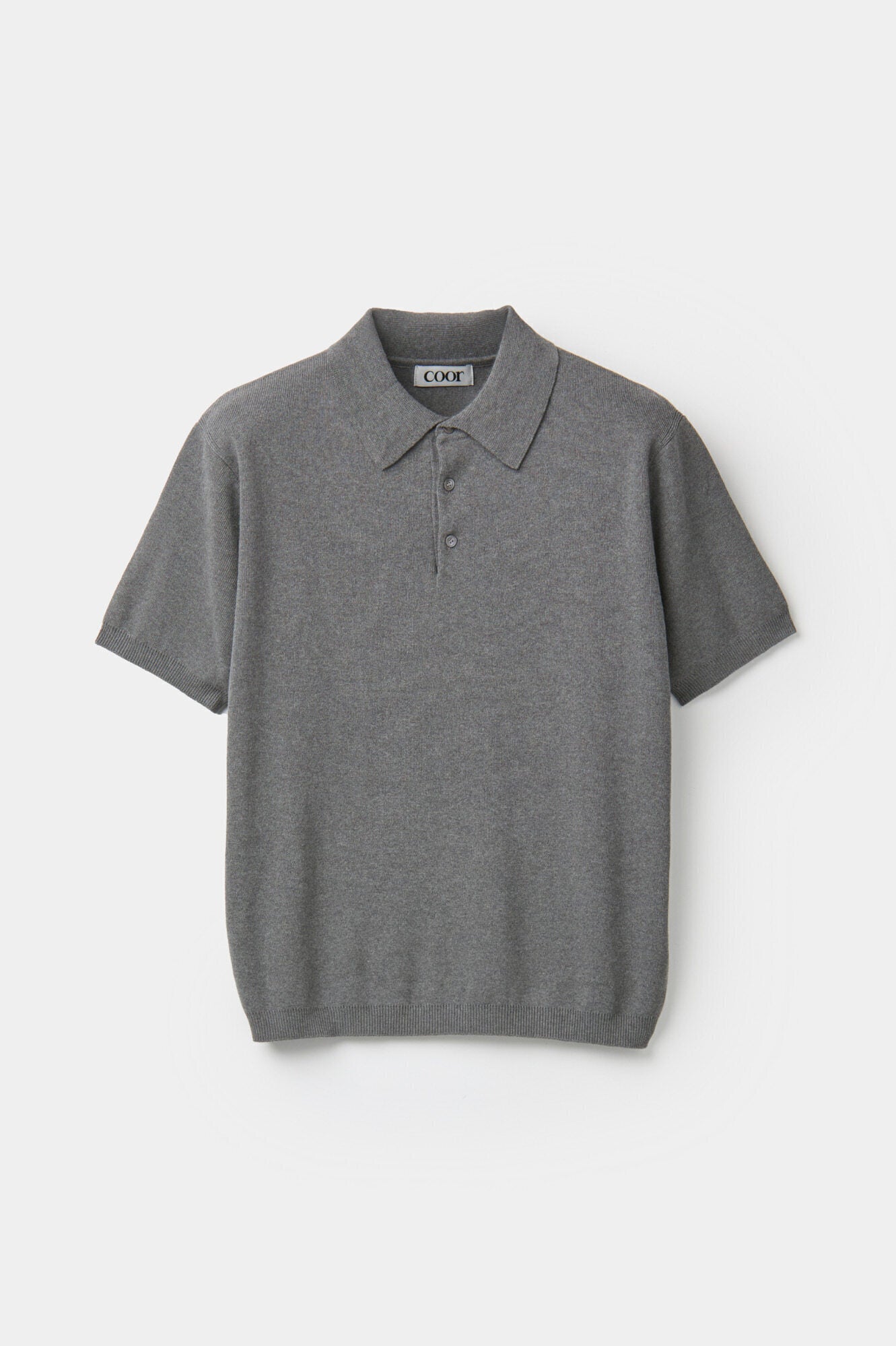 Coor - Compact Sandy Polo Knit (Charcoal Grey) product image 1 | TRAB K-Fashion Australia