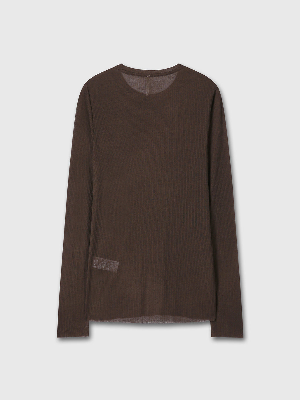 Tonywack - Sheer Wool Ribbed Knit Top (Brown) product image 10 | TRAB K-Fashion Australia