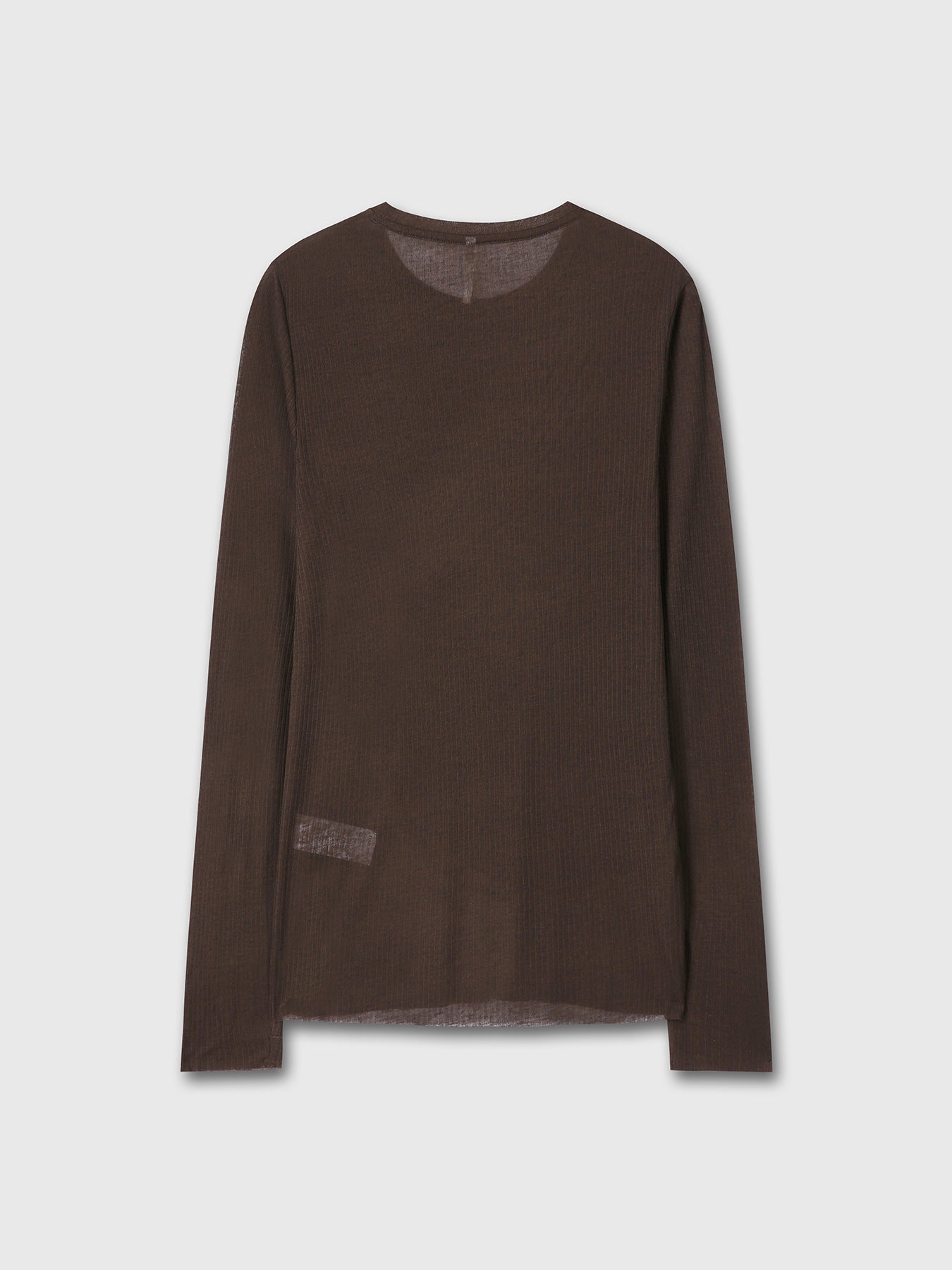 Tonywack - Sheer Wool Ribbed Knit Top (Brown) product image 10 | TRAB K-Fashion Australia