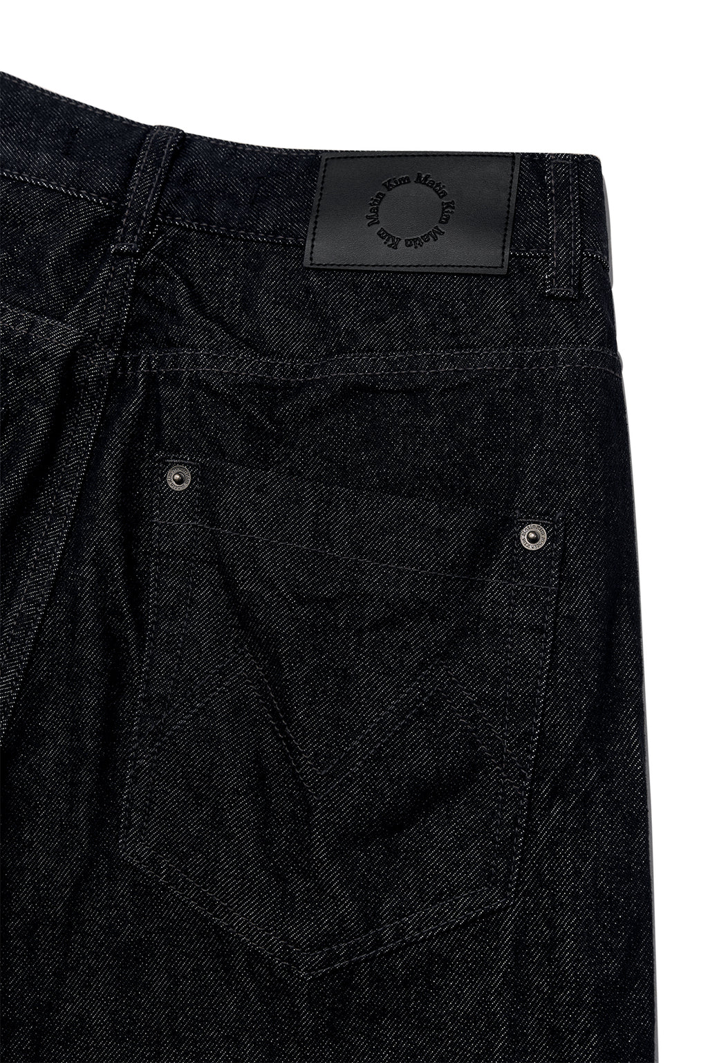Matin Kim - Stitch Point Crinkle Denim Pants (Black) product image 6 | TRAB K-Fashion Australia