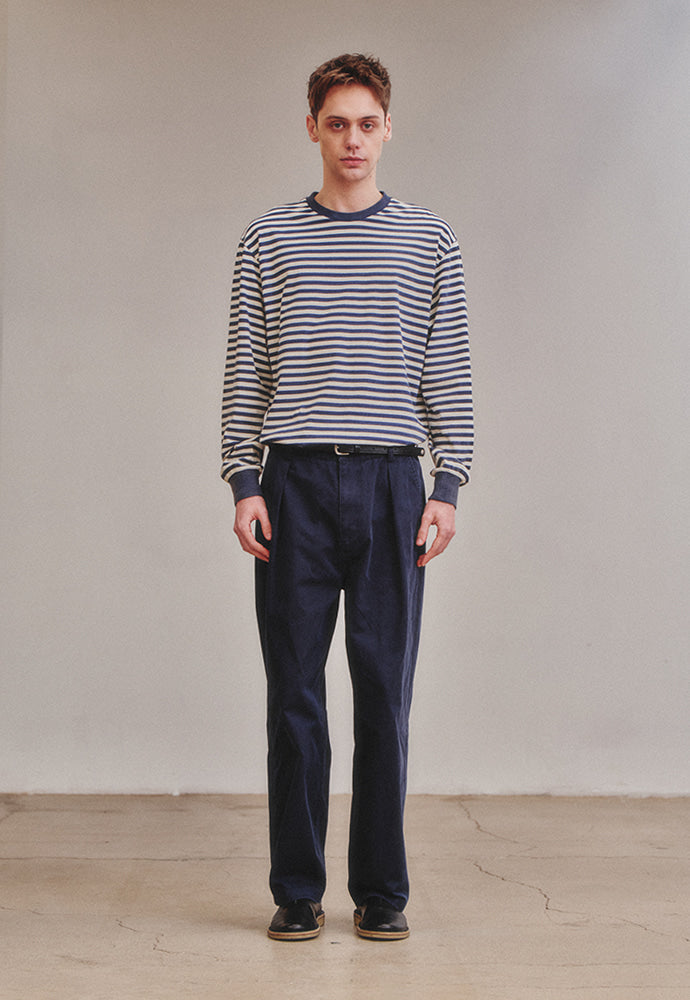 Art if acts - One Tuck Chino Pants (Dark Navy) product image 2 | TRAB K-Fashion Australia