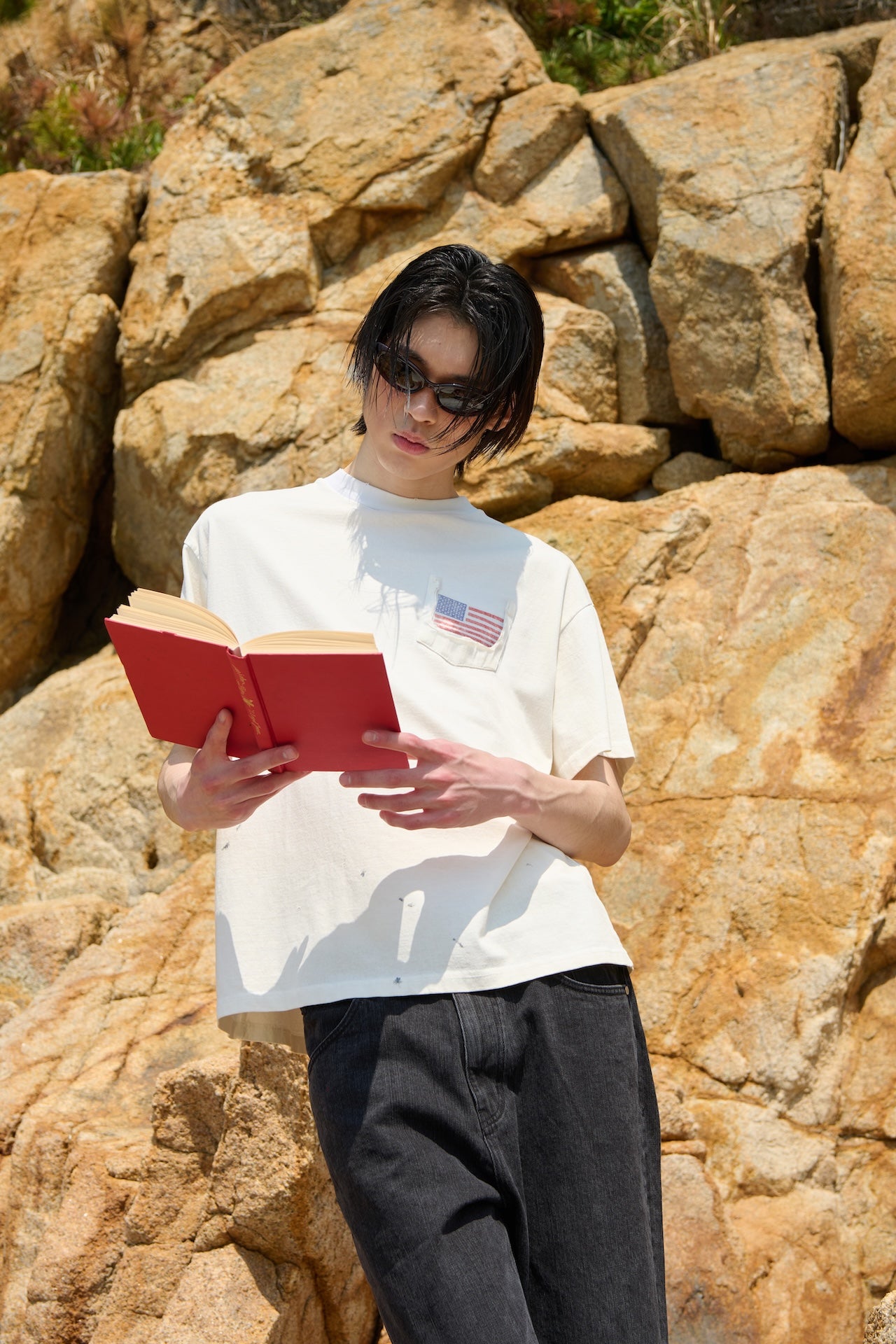 STU - Usa Flag T-shirt (Ivory) product image 3 | TRAB K-Fashion Australia
