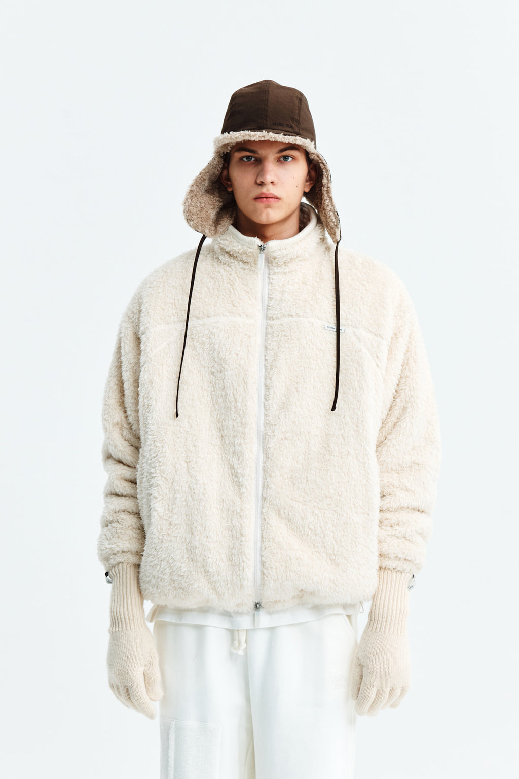 Matin Kim - Back Logo Fleece Jumper (Ivory) product image 5 | TRAB K-Fashion Australia