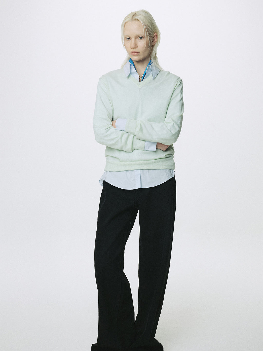 Tonywack - Airy Cashmere V-Neck (Mint) product image 5 | TRAB K-Fashion Australia