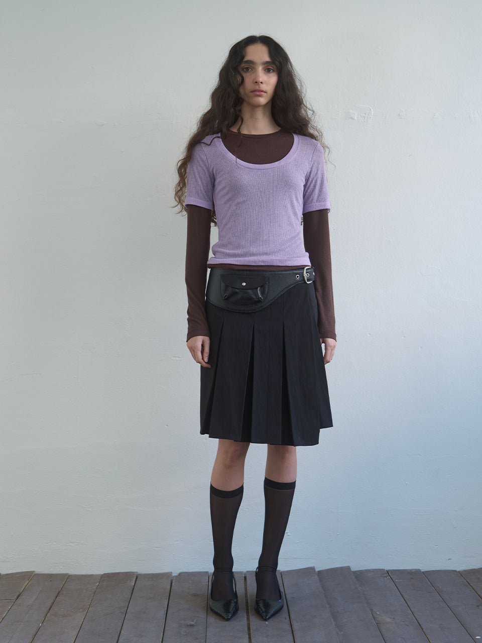 Kijun - Layered Jersey Top (Lavender) product image 5 | TRAB K-Fashion Australia
