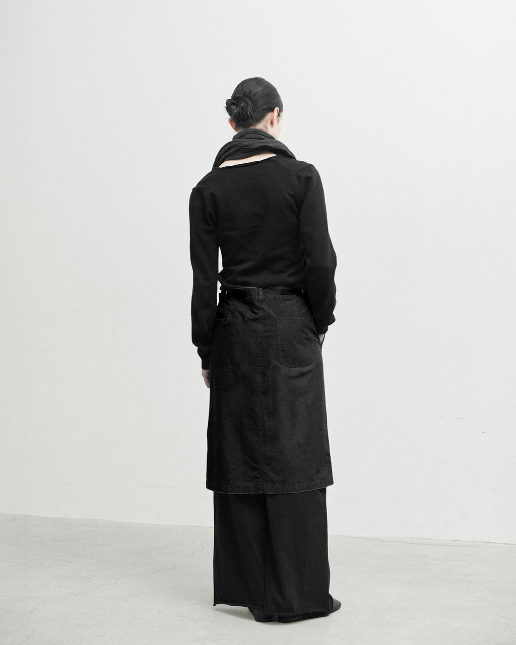 Brownyard - Washed Lap Skirt (Black) product image 2 | TRAB K-Fashion Australia