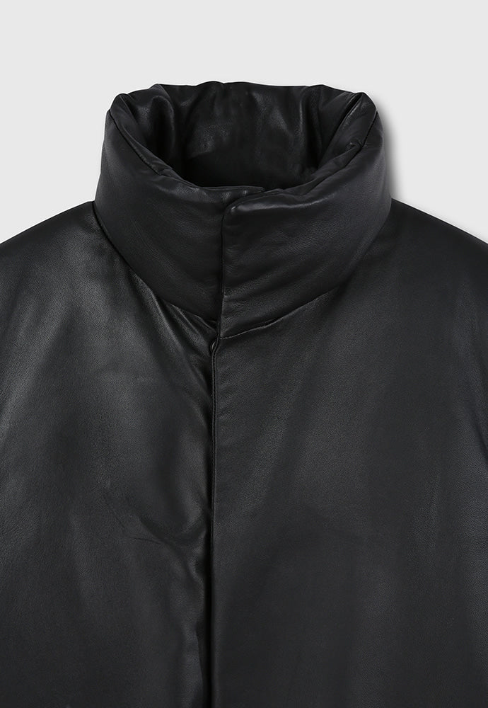 Tonywack - Leather Down Puffer Jacket (Black) product image 15 | TRAB K-Fashion Australia