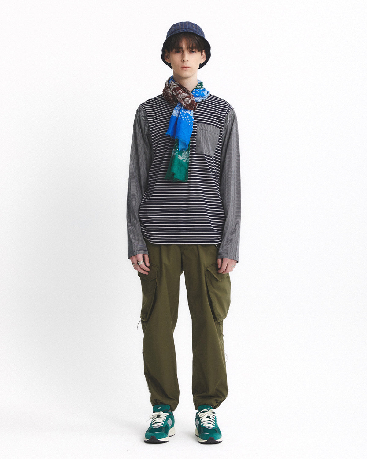 Eastlogue - Strike Bowling L/s T-shirt (Navy & Grey) product image 1 | TRAB K-Fashion Australia