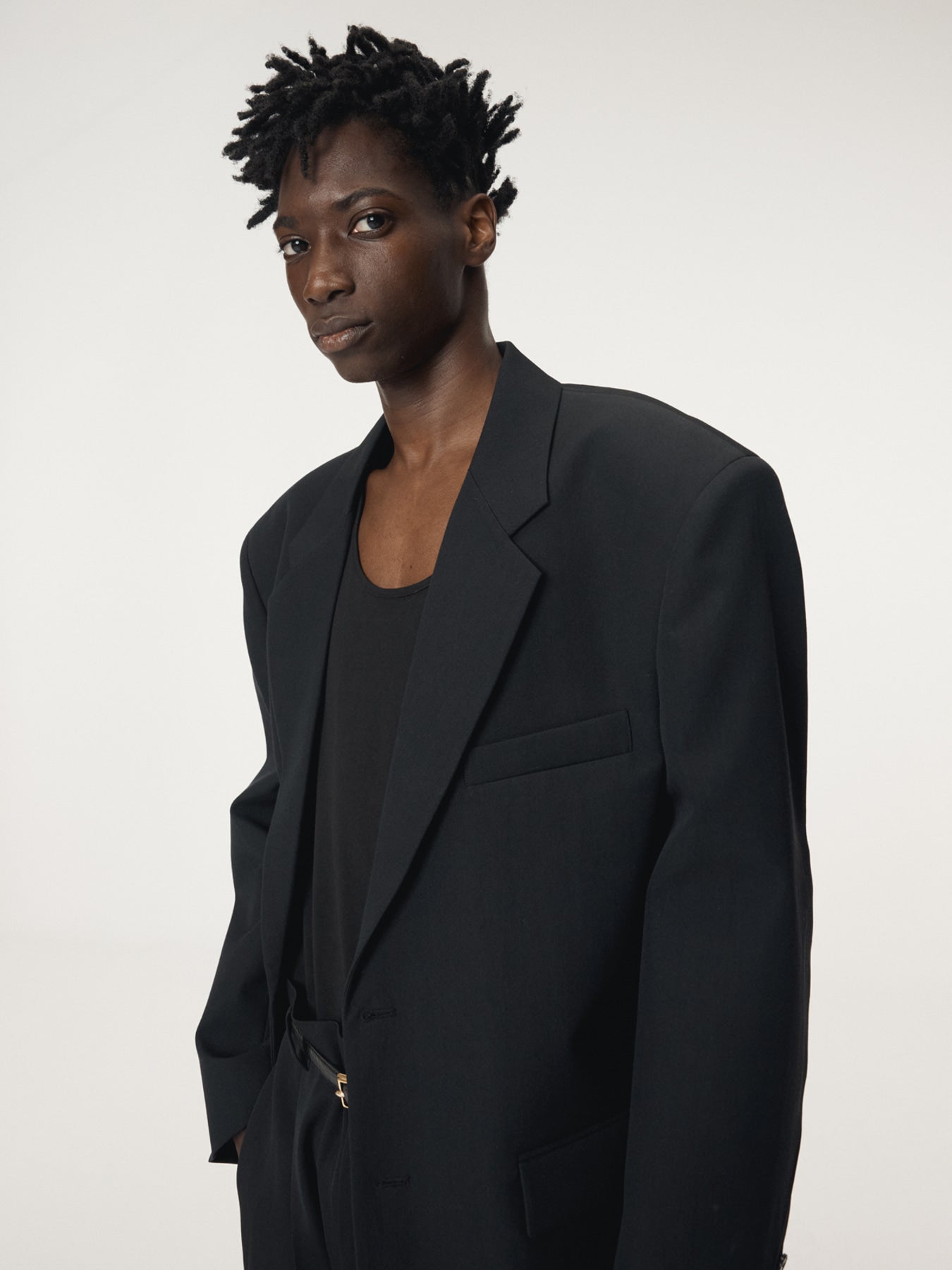 Recto - Structured Wool Blend Single Jacket (Black) product image 8 | TRAB K-Fashion Australia