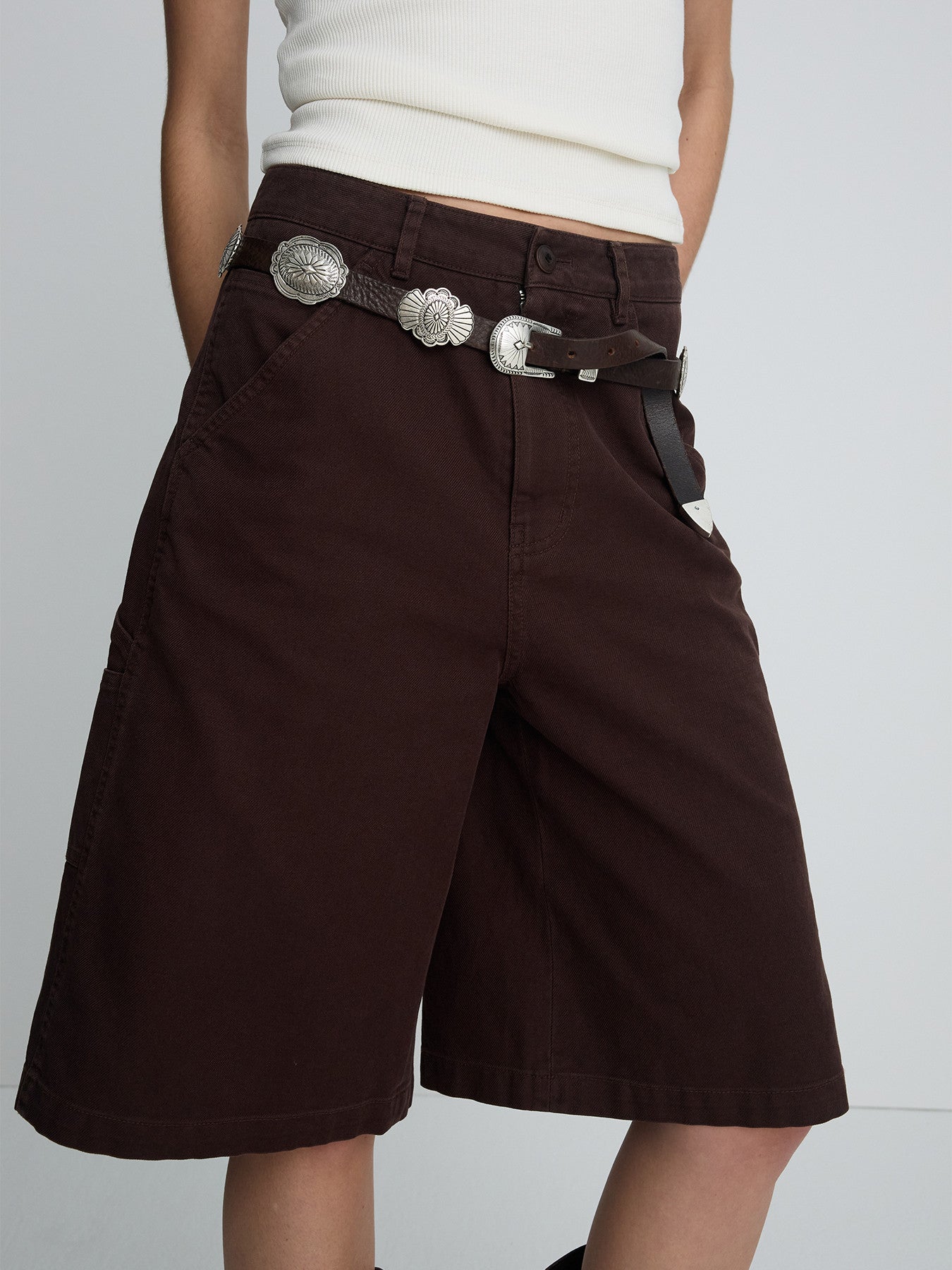 Tonywack - Cotton Relaxed Utility Shorts (Burnt Marron) product image 3 | TRAB K-Fashion Australia