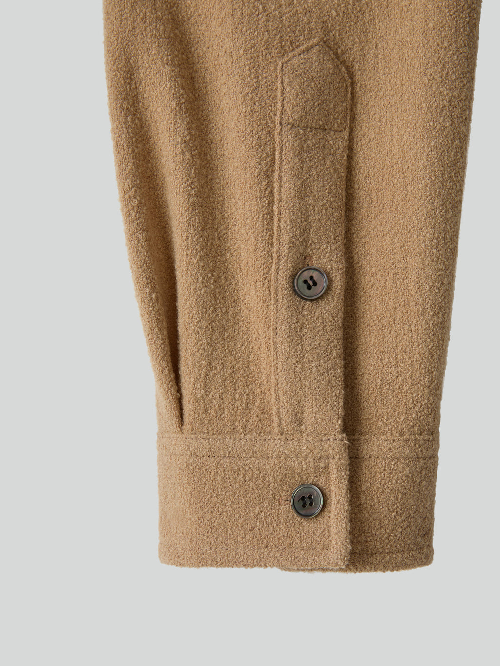 Recto - Wool Tweed Soft Shirt (Beige) product image 11 | TRAB K-Fashion Australia