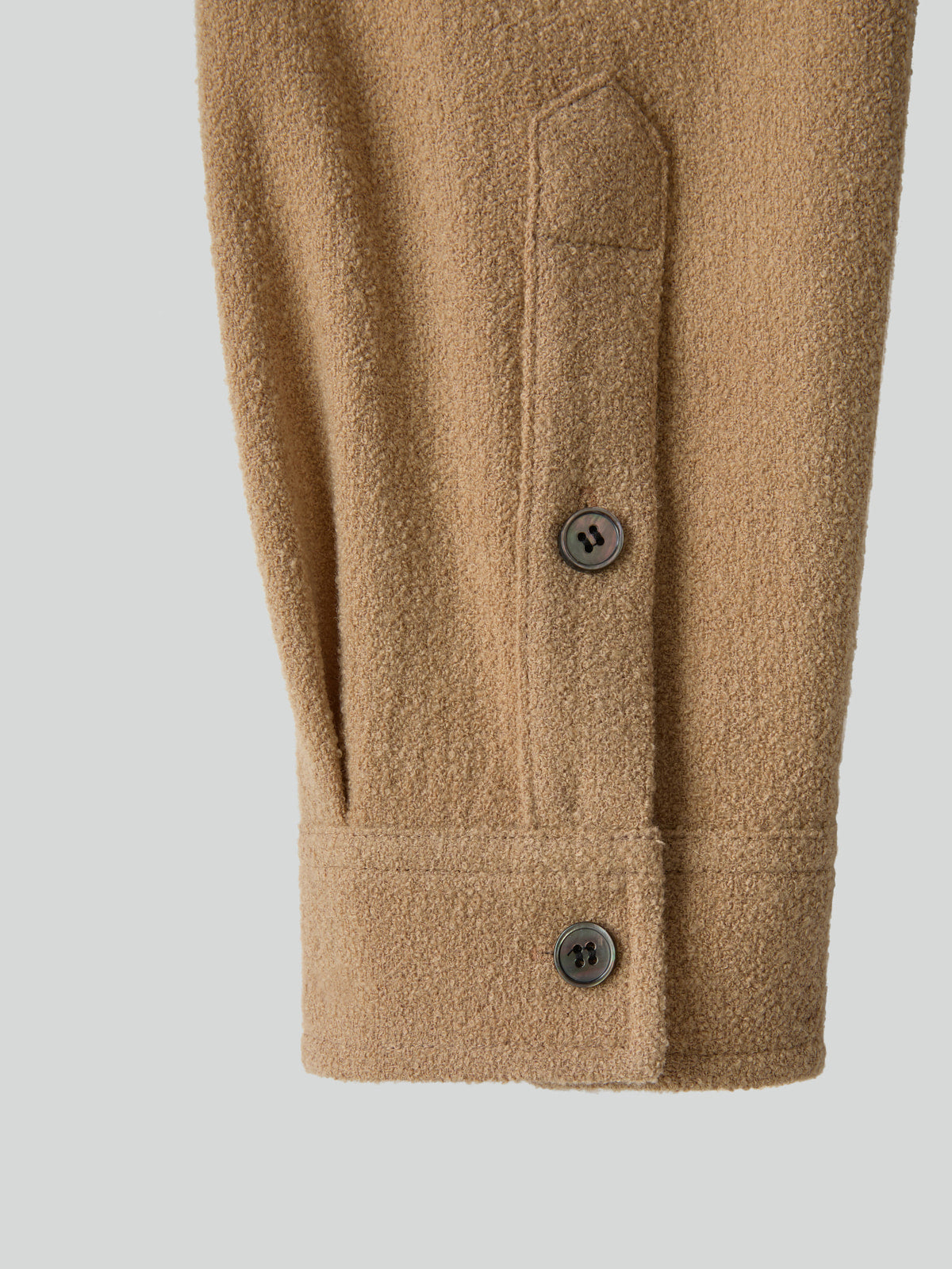 Recto - Wool Tweed Soft Shirt (Beige) product image 11 | TRAB K-Fashion Australia