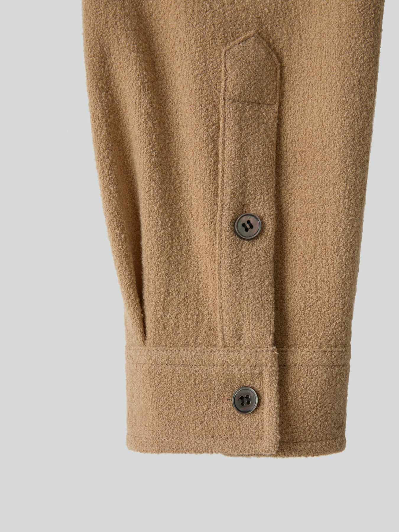 Recto - Wool Tweed Soft Shirt (Beige) product image 11 | TRAB K-Fashion Australia