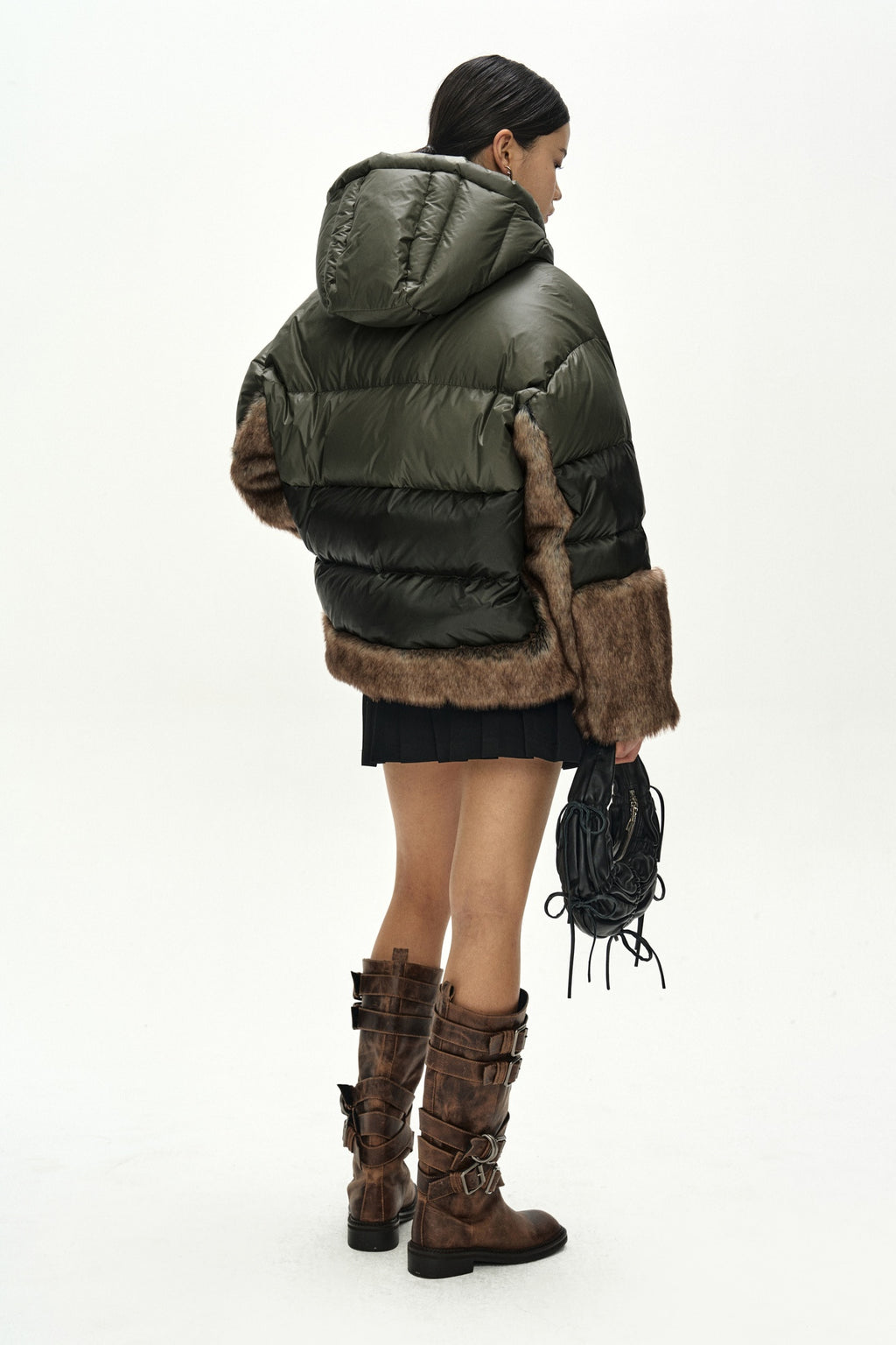 Andersson Bell - Copenhagen Down Fur Jacket (Khaki) product image 2 | TRAB K-Fashion Australia