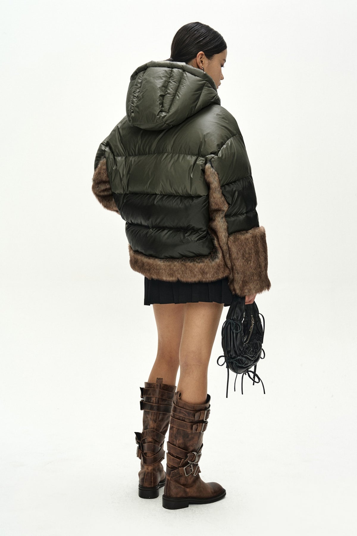 Andersson Bell - Copenhagen Down Fur Jacket (Khaki) product image 2 | TRAB K-Fashion Australia
