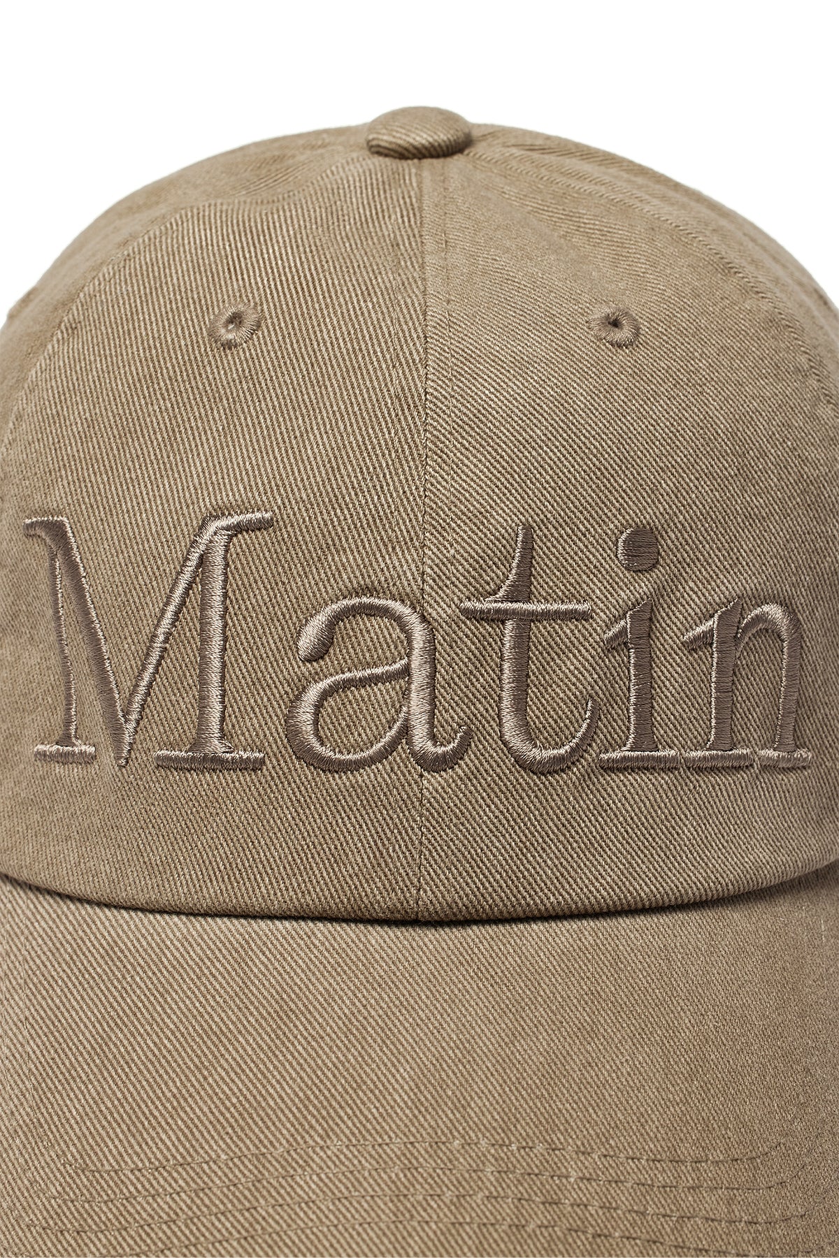 Matin Kim - Matin Logo Washed Ball Cap (Beige) product image 5 | TRAB K-Fashion Australia