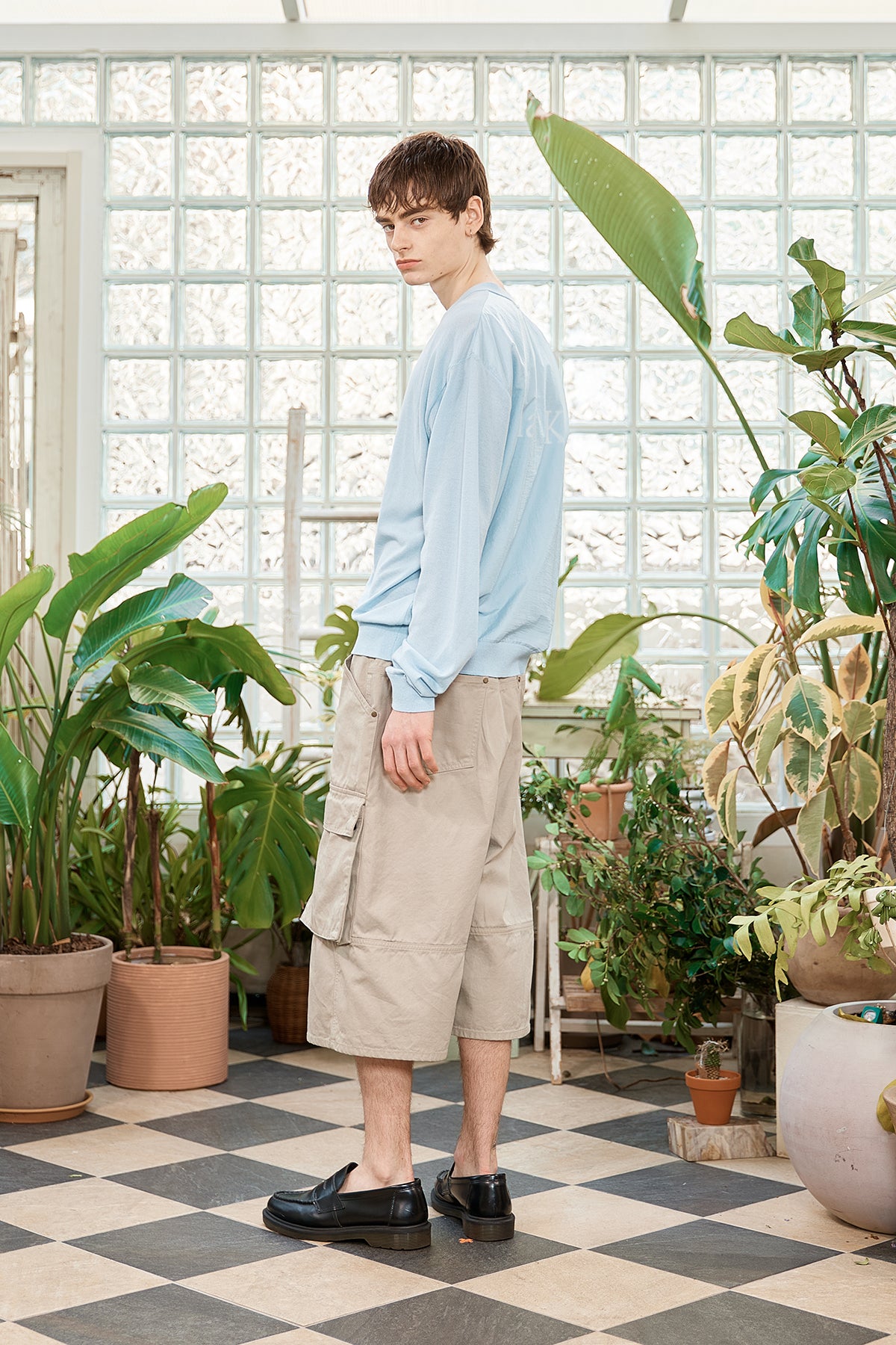 Matin Kim - Back Logo See Through Cardigan (Sky) product image 8 | TRAB K-Fashion Australia