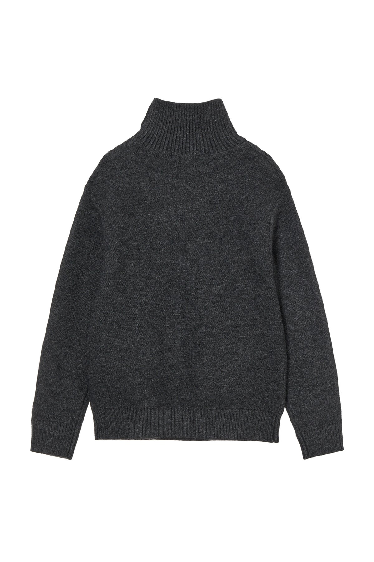 Deinet - Button High-Neck Twist Knit (Charcoal) product image 2 | TRAB K-Fashion Australia