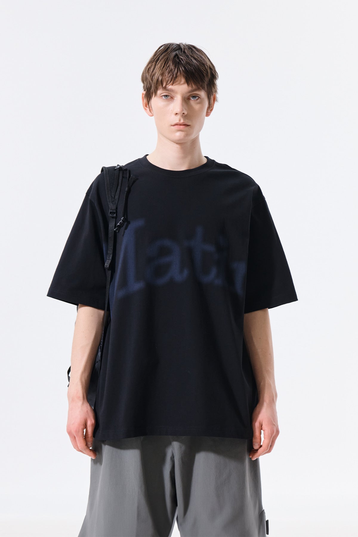 Matin Kim - Big Arch Logo Top (Black) product image 5 | TRAB K-Fashion Australia