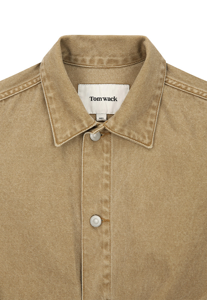 Tonywack - Constructed Pleats Denim Jacket (Faded Beige) product image 8 | TRAB K-Fashion Australia