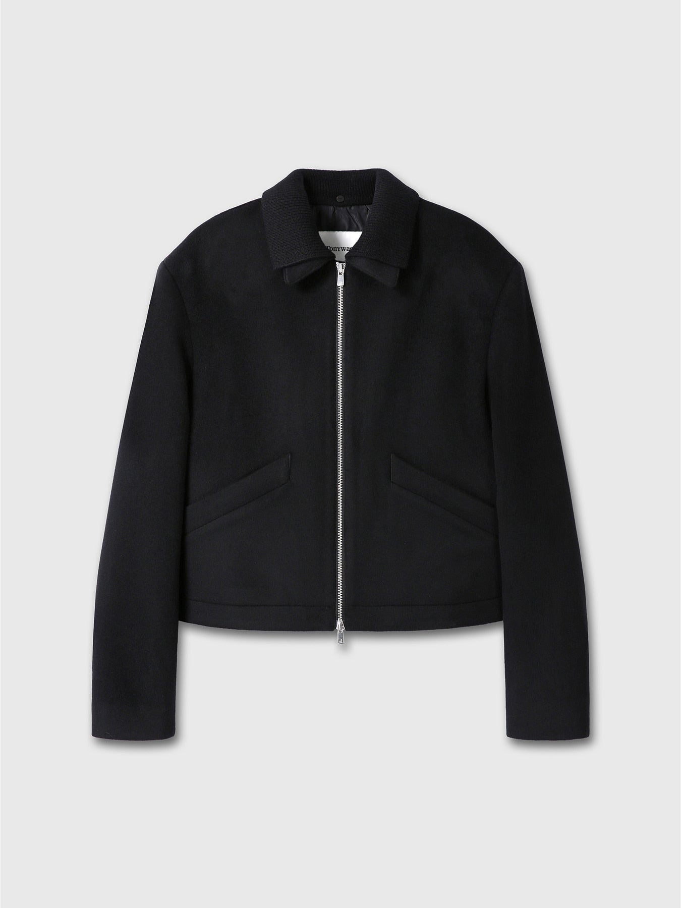 Tonywack - Detachable Knit Collar Cropped Blouson (Black) product image 9 | TRAB K-Fashion Australia