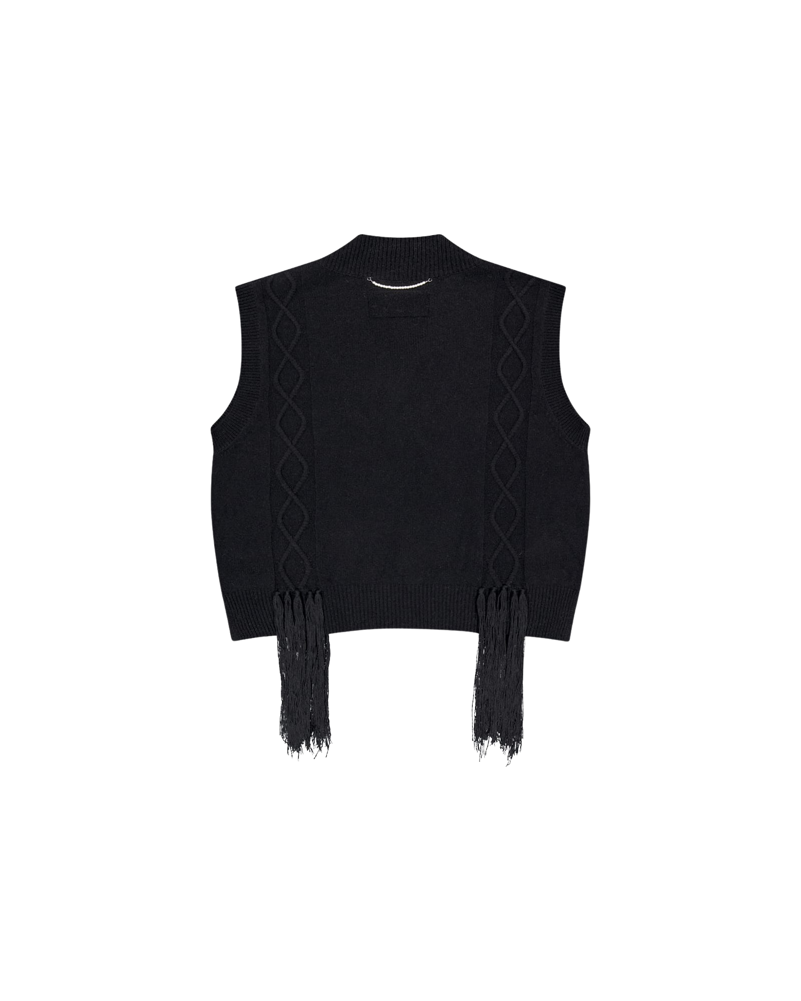 Kimhe Kim - Fringed Knit Vest (Black) product image 21 | TRAB K-Fashion Australia
