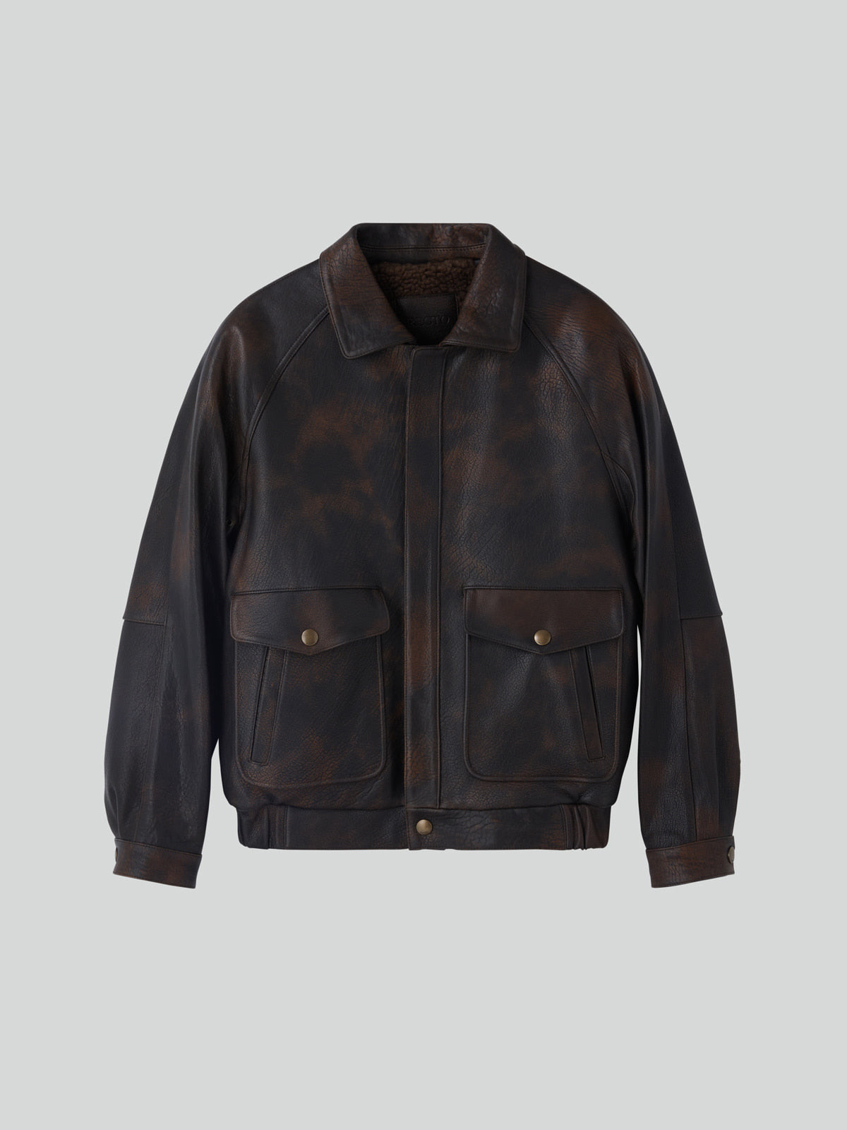 Recto - Oversized Shearing Leather Jumper (Vintage Brown) product image 12 | TRAB K-Fashion Australia