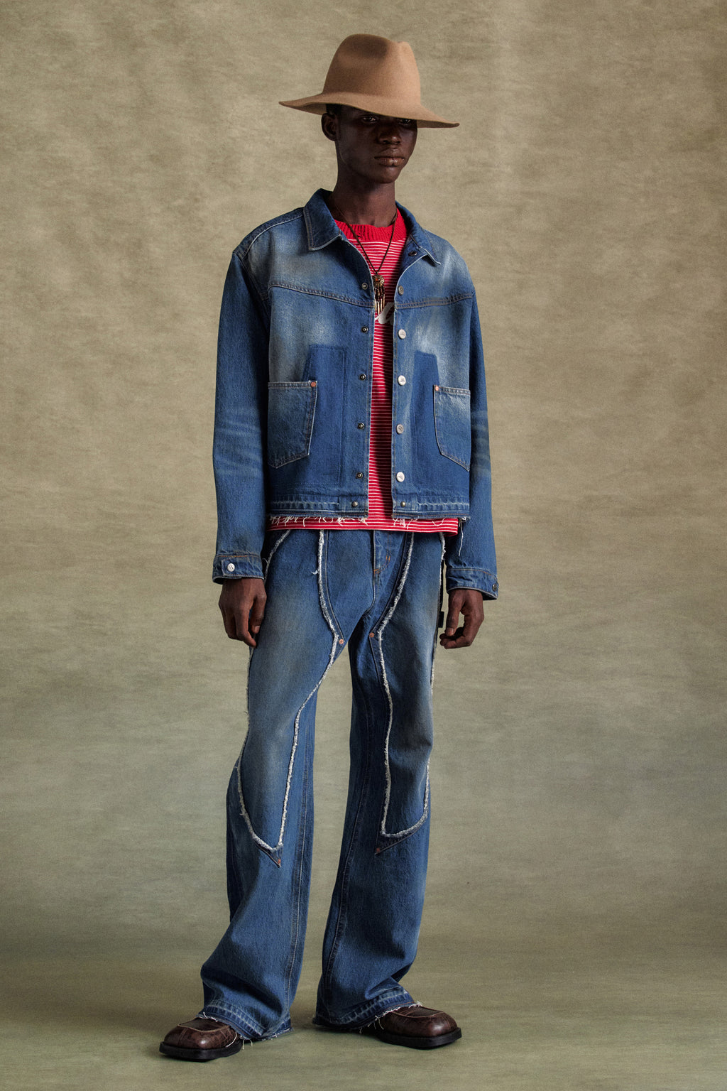 Andersson Bell - Rodeo Motorcycle Denim Jacket (Blue) product image 7 | TRAB K-Fashion Australia