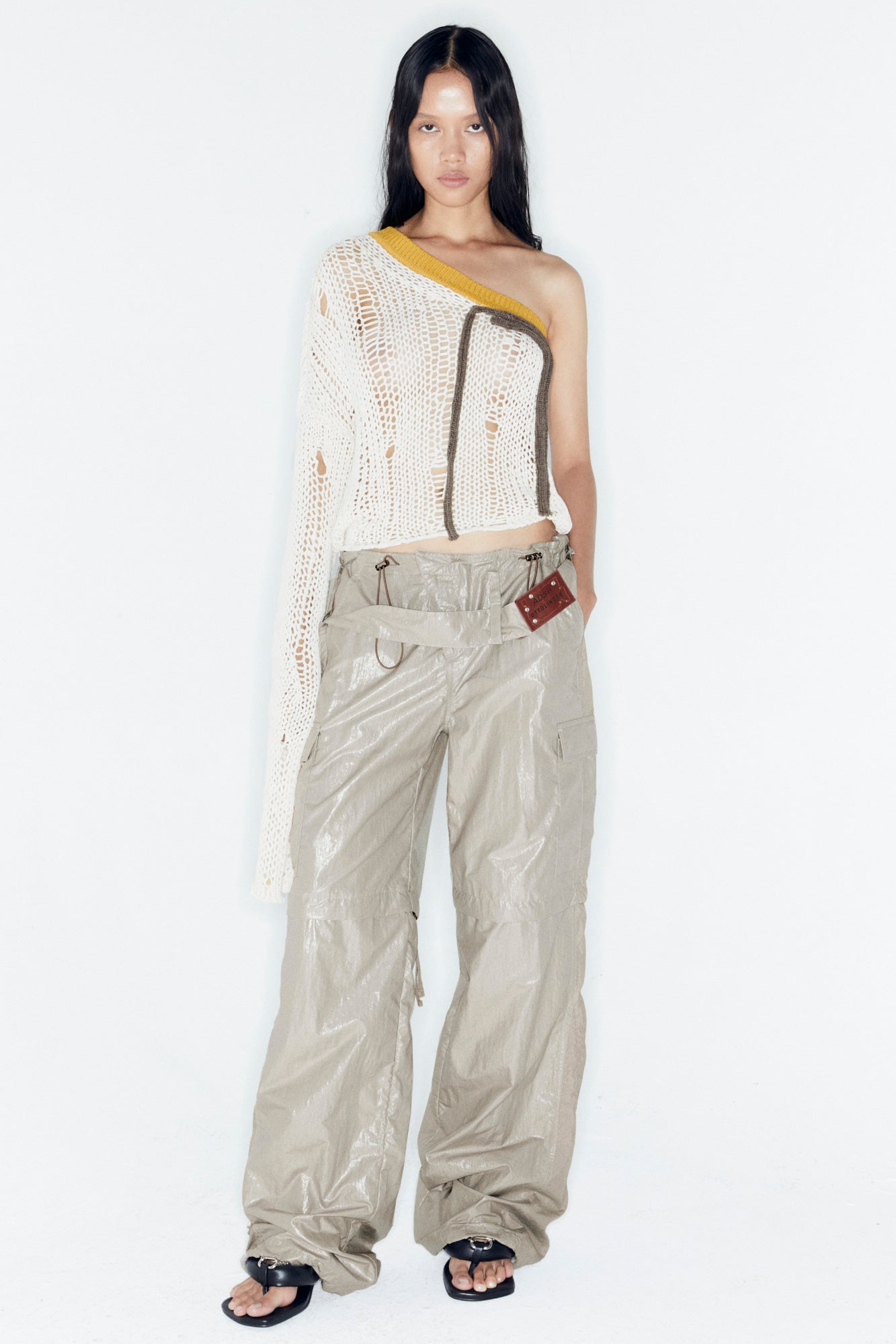 Andersson Bell - Adsb X Ottolinger One Shoulder Knit (Ivory) product image 2 | TRAB K-Fashion Australia