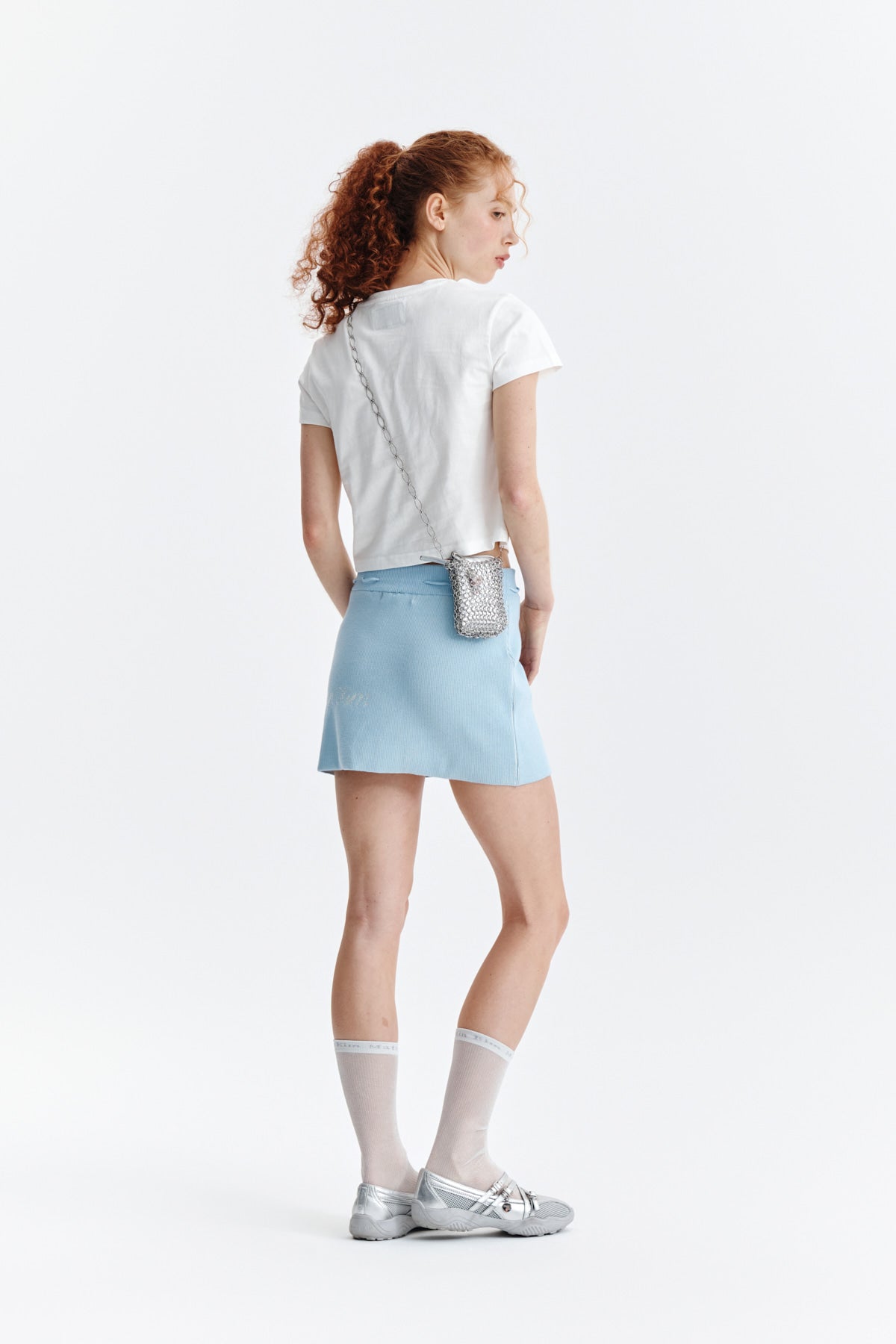 Matin Kim - Dusty Typo Graphic Crop Top (White) product image 10 | TRAB K-Fashion Australia