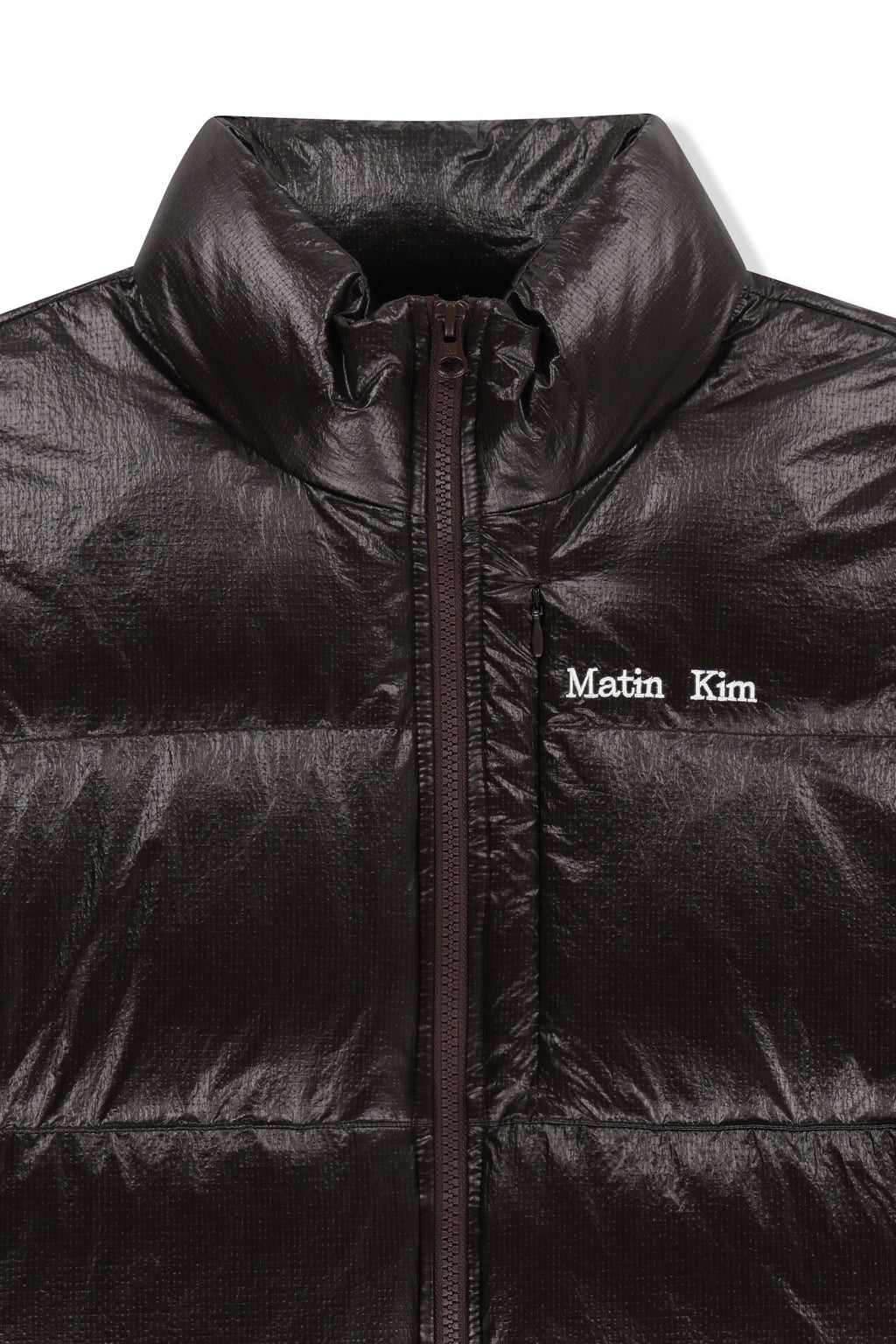 Matin Kim - Small Logo Volume Down Jumper (Dark Brown) product image 3 | TRAB K-Fashion Australia